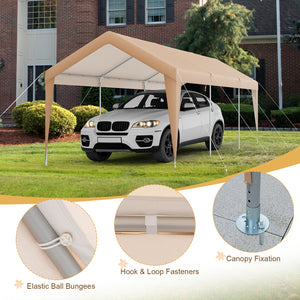 10 x 20 Feet Patio Heavy Duty  All-Weather Carport-without Sidewall by DirectDeals