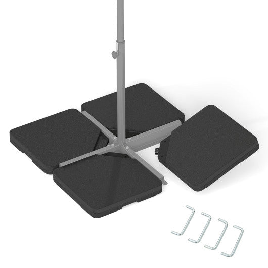 Patio Offset Umbrella Base with Easy-Fill Spouts