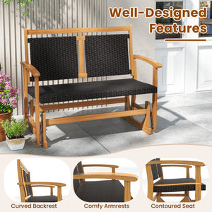 Oval Coffee Table with Open Compartment and Sector Shelves-Walnut