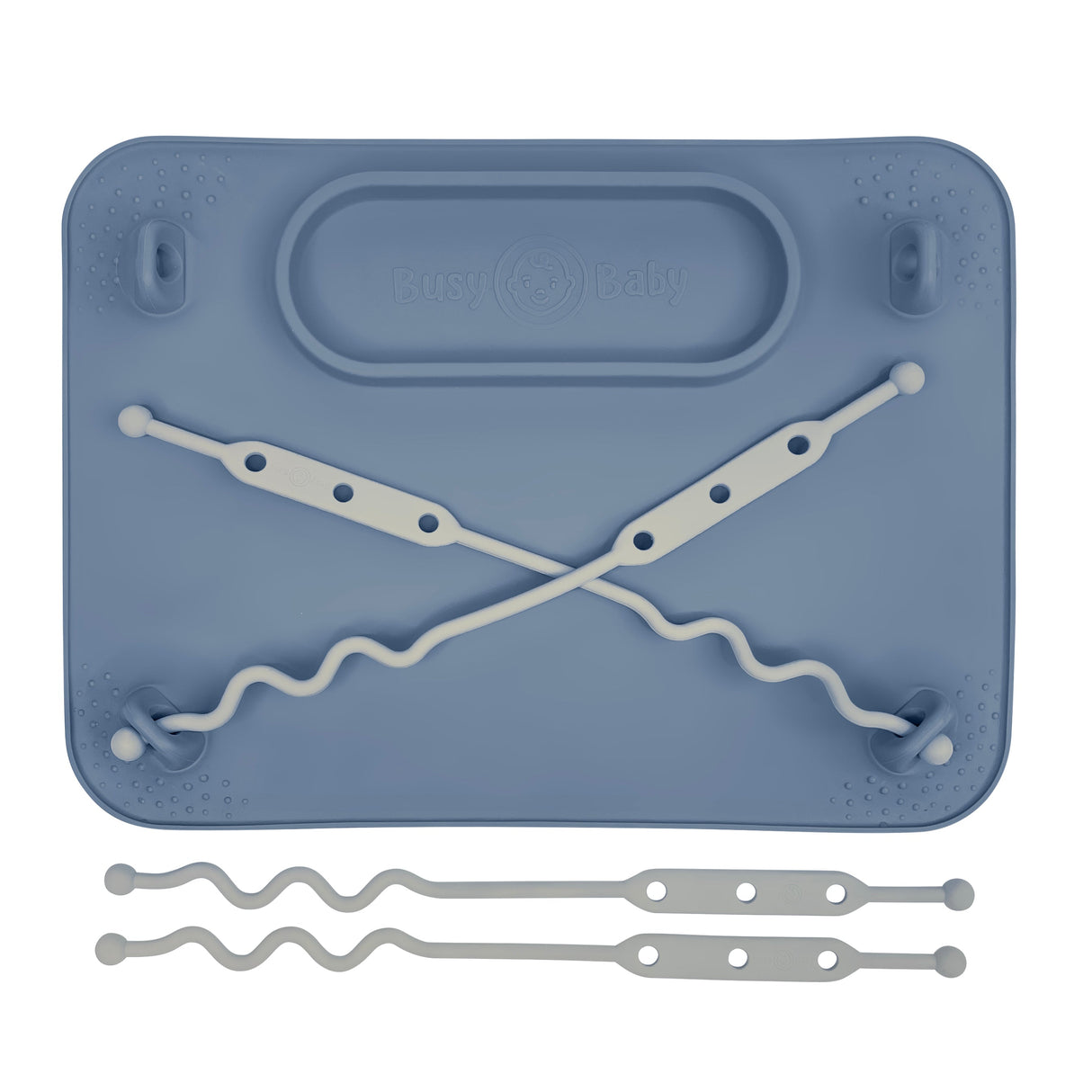 Busy Baby Mat with Toy Straps PEWTER