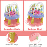 3-in-1 Baby Activity Center with 3-position for 0-24 Months-Pink