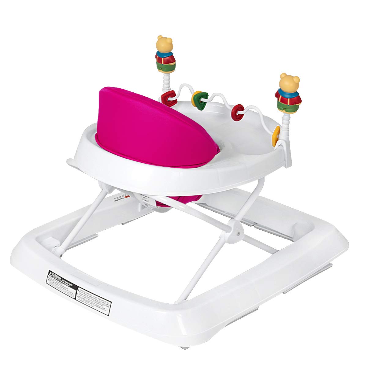 Adjustable Height Removable Folding Portable Baby Walker-Blue