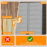 Plastic Lockable Storage Cabinet with Doors and 3 Adjustable Shelves