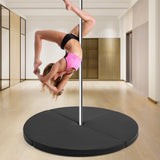 Pole Dance Crash Mat Round Portable Yoga Mat with EPE Foam-Black