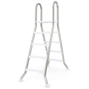 75.6" Above Ground Pool Ladder A-Frame Swimming Pool 4-Step Ladder for Up to 55" Pool Wall Height