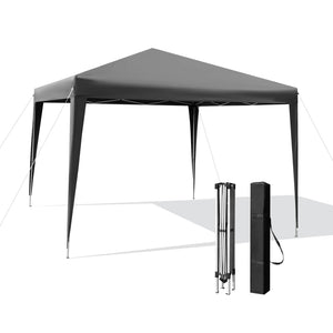 10 x 10 Feet Outdoor Pop-up Patio Canopy for  Beach and Camp-Gray by DirectDeals
