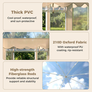 Pop Up Bubble Tent 10x10 FT for 8-10 People Weatherproof Pod with 540 ° Panoramic Clear PVC