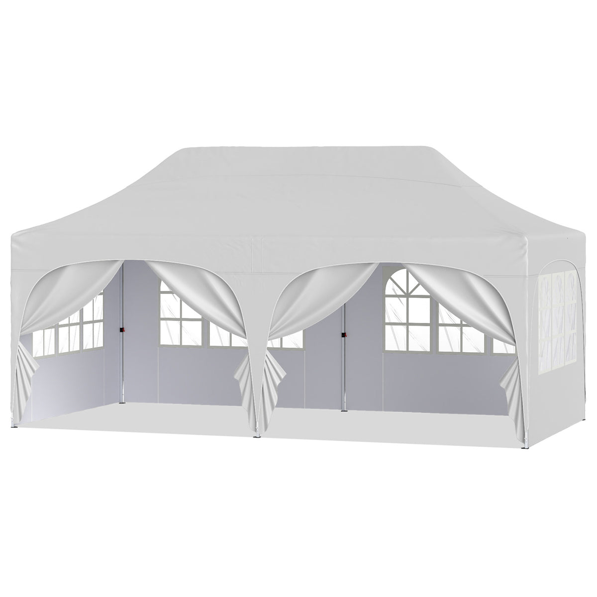 Pop Up Canopy Tent with 6 Removable Sidewalls for Patio-White
