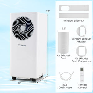 8200/10000 BTU Portable Air Conditioner 3-in-1 Stand up AC Unit with Dehumidifier-10000 BTU