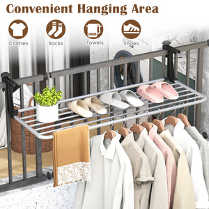 Portable Clothes Drying Rack Extendable Radiator Clothes Airer with Robust Aluminum Frame
