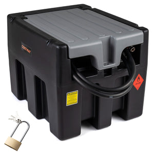 Portable Diesel Tank 53 Gallon with 13.2 GPM Flow Rate for Transportation-Black