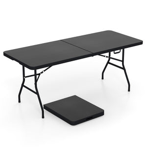 Portable Folding Camping Table with Carrying Handle-Black