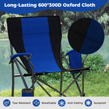 Reclining Camping Chair with Removable Footrest and Adjustable Backrest-Green