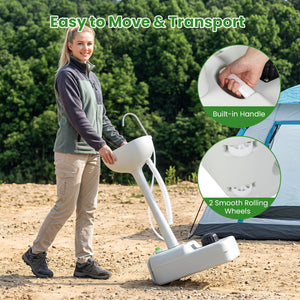 Portable Foot Pump Camping Sink with 4.5 Gal Water Tank and Soap Dispenser