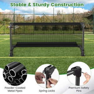 Portable POP Up Toddler Soccer Net with Metal Frame-S
