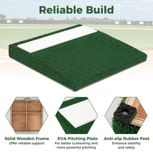 Portable Pitching Mound with Baseball Pitching EVA Carry Handle