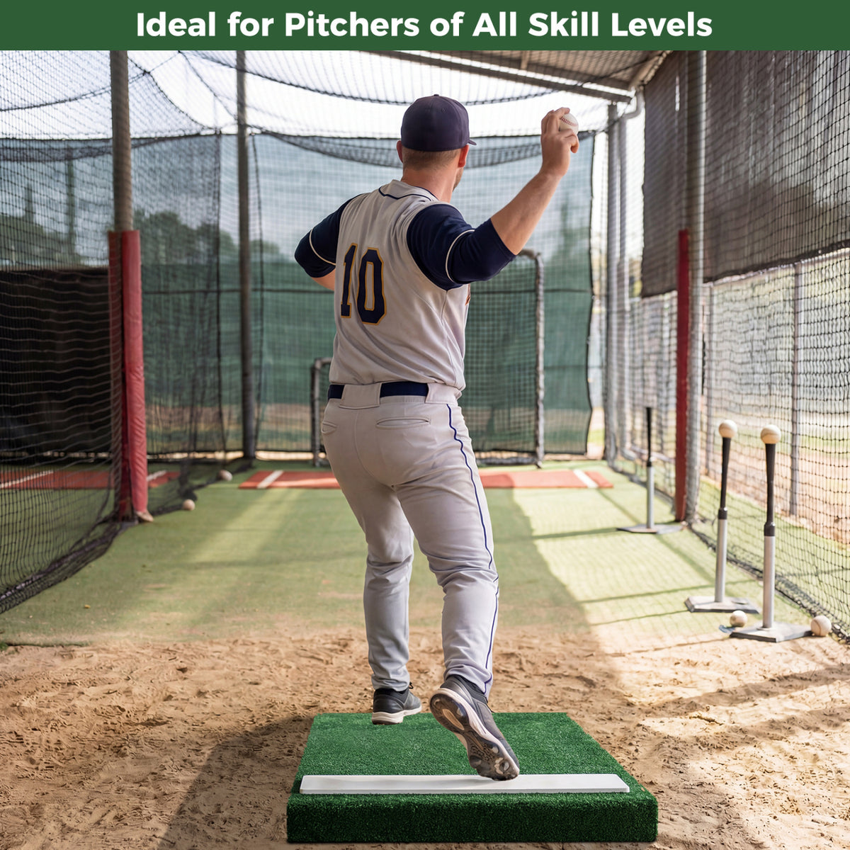 Portable Pitching Mound with Baseball Pitching EVA Carry Handle