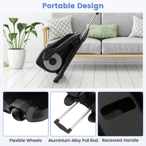 Under Desk Elliptical Machine with Display Monitor for Home Office-Black