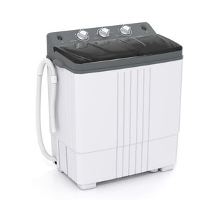 Portable Washing Machine with Built-in Drain Pump-Gray