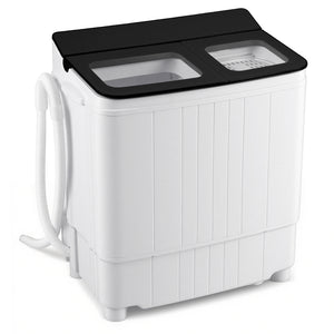 Portable Washing Machine 18 lbs Mini Laundry Machine with 11 LBS Washer-Black