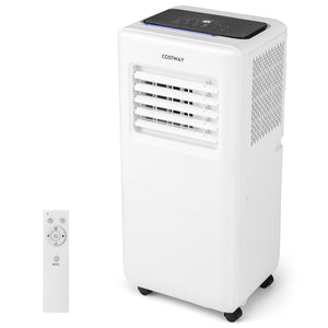 10000 BTU Portable Air Conditioner with Remote Control and LED Digital Display-White