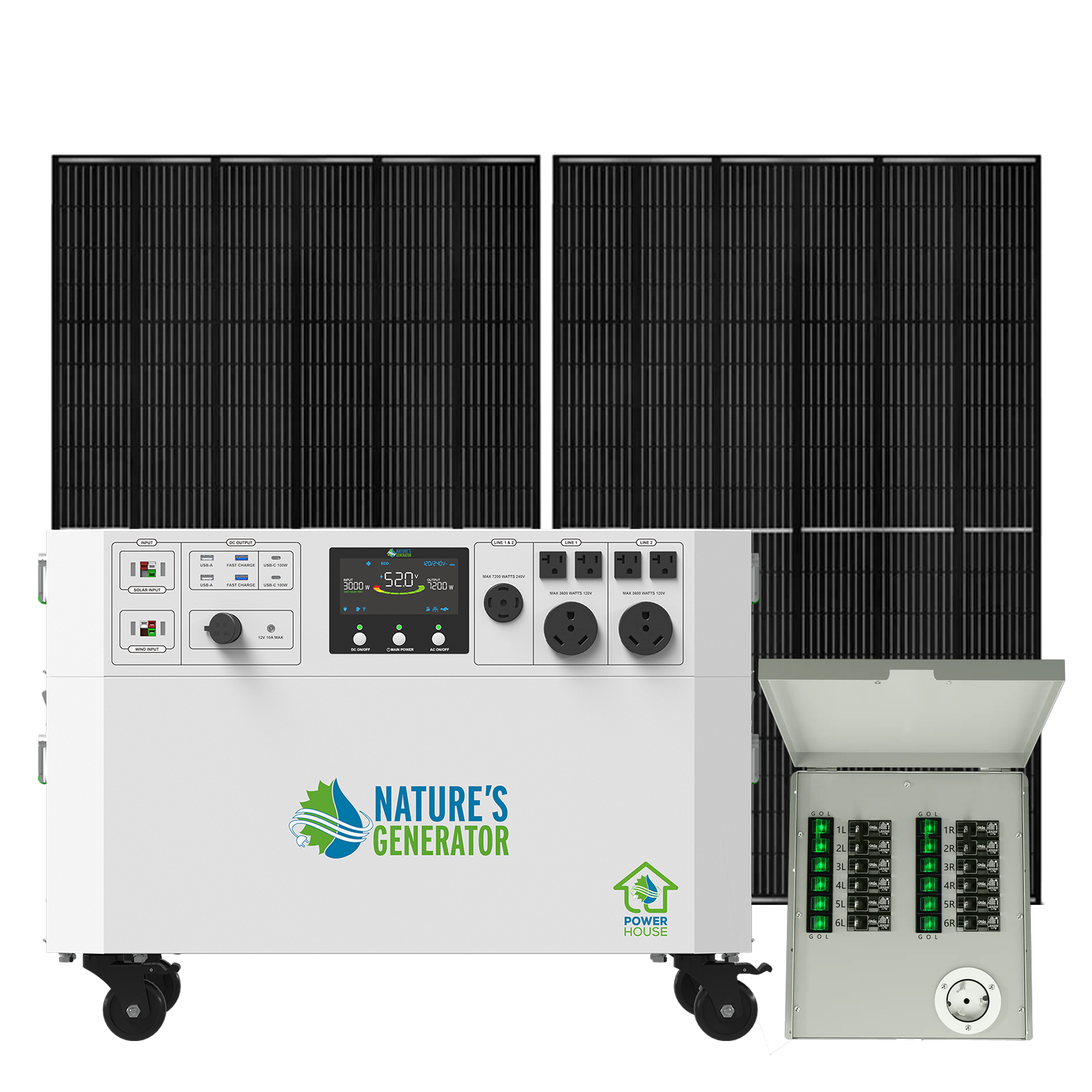 Powerhouse Gen 2 Solar Generator and Transfer Switch