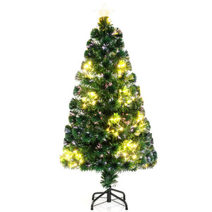 Pre-Lit Artificial Xmas Tree with Top Star and Branch Tips-4 FT