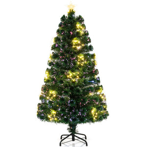 Pre-Lit Artificial Xmas Tree with Top Star and Branch Tips-5 FT