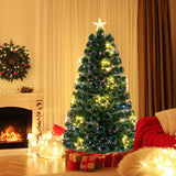 Pre-Lit Artificial Xmas Tree with Top Star and Branch Tips-5 FT