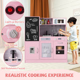Pretend Play Kitchen with Utensils for Kids Aged 3+-Green