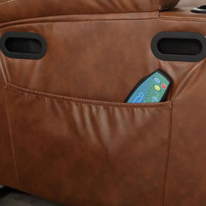 21 Inch Seat Width, Large-sized Electric Lift Recliner Sofa, 8-point Vibration Massage And Wood Heating, Remote Control, Side Pockets And Cup Holder, Comfortable Fabric, Filled Armrests