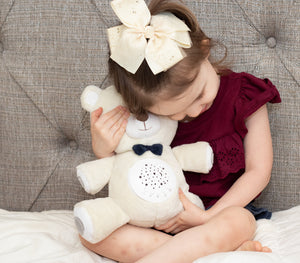 Lumipets Bear with Sound  Nursery Night Light & Sound Soother for Babies