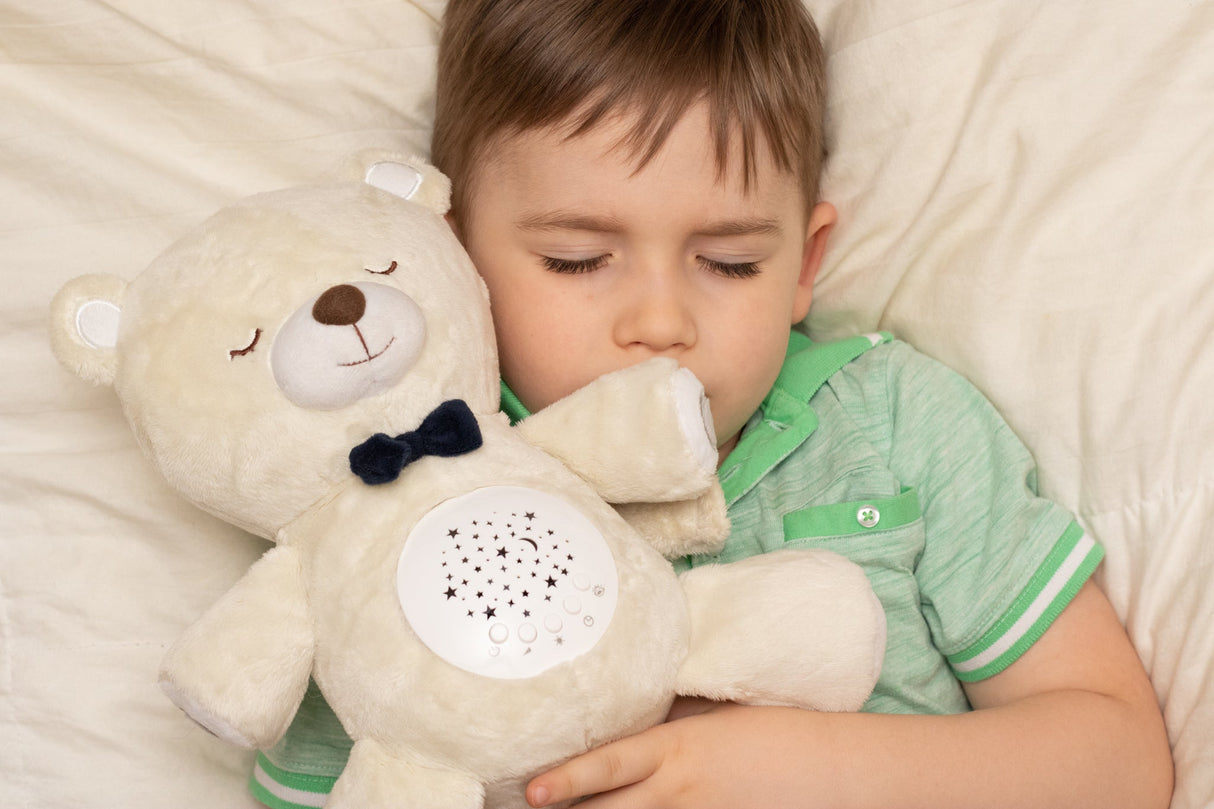 Lumipets Bear with Sound  Nursery Night Light & Sound Soother for Babies