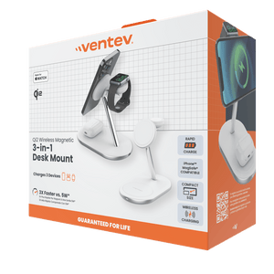 Ventev Qi2 Wireless 3-1 Desk Mount by Ventev
