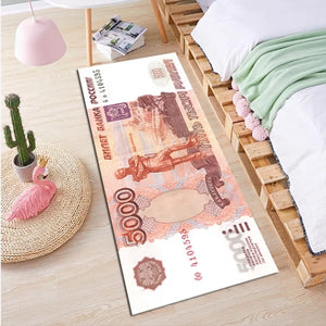 Dollar Pattern Stain-Resistant Foot Mat