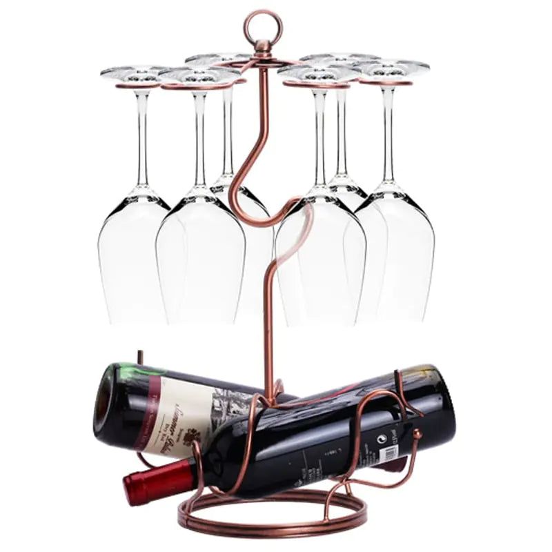 Upside Down Wine Rack and Glass Holder - European Style