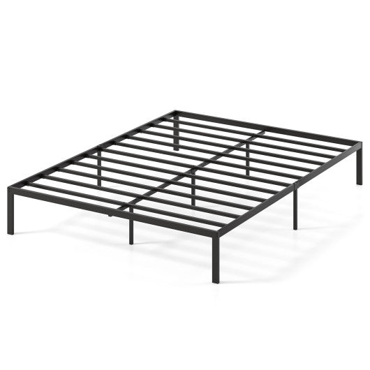 Full/Queen/King Size Metal Bed Frame Heavy Duty Support Slats Mattress Foundation-Queen Size