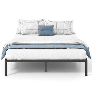 Full/Queen/King Size Metal Bed Frame Heavy Duty Support Slats Mattress Foundation-Queen Size