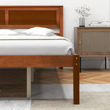 Twin/Full/Queen Size Bed Frame with Wooden Headboard and Slat Support-Queen Size