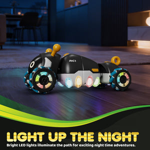 Contixo - RC1 Mech Stunt RC Caterpillar Car With 2.4GHz Remote, 360° Spins, LED, Mist Spray, All-Terrain