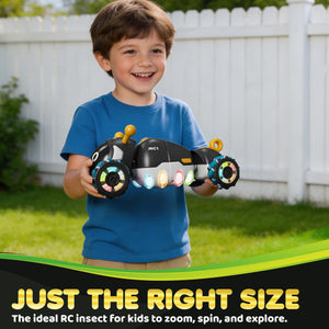 Contixo - RC1 Mech Stunt RC Caterpillar Car With 2.4GHz Remote, 360° Spins, LED, Mist Spray, All-Terrain
