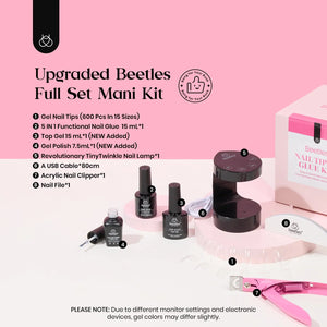 Beetles Gel Nail Kit 600Pcs Medium Almond Nail Tips with Milky White Gel Polish Top Coat, 15 Sizes Soft Clear Gel Nail Tips 5 In 1 Nail Glue Uv Nail Lamp for Nail Extension DIY Nail Salon Gift for Her B-Medium Almond 600pcs(Gel Polish & Top Coat）