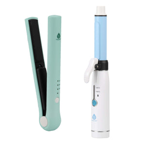 Pursonic USB Rechargeable Cordless Styling Duo – Hair Straightener & Curling Iron Bundle by Pursonic