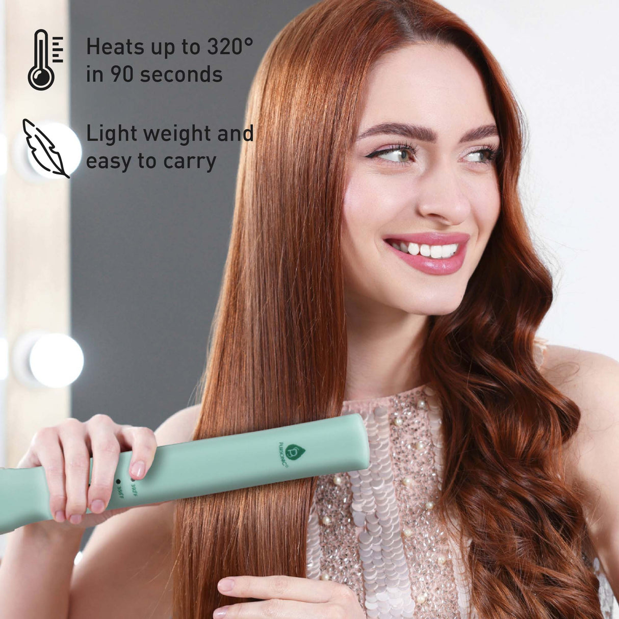 Pursonic USB Rechargeable Cordless Styling Duo – Hair Straightener & Curling Iron Bundle by Pursonic