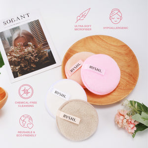 Complete Clean Beauty Bundle: Reusable Makeup Remover Cloths + Makeup Remover Cleansing Towelettes by Pursonic