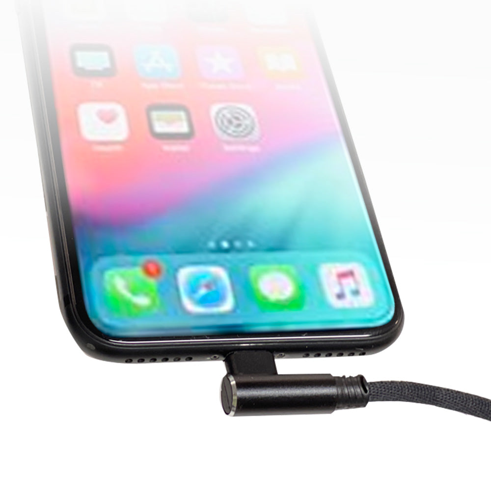 18" Fast Charging and Data High Performance Phone Cable 90 Degree USB to USBC by GloDea