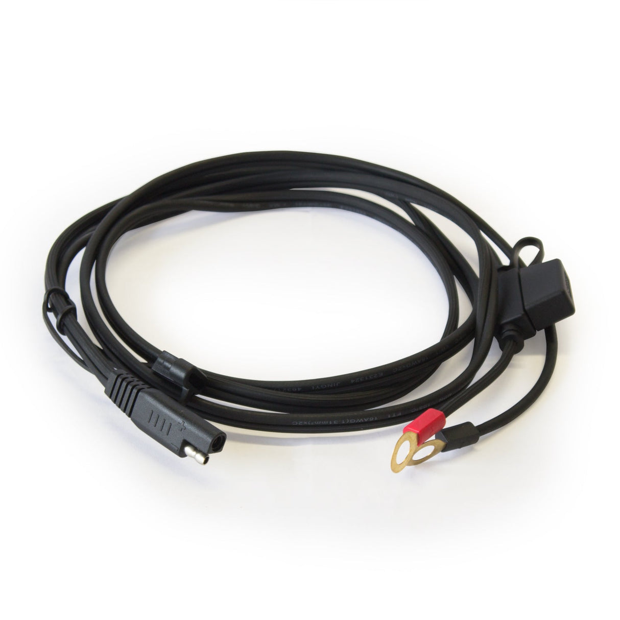 6' SAE to Ring Terminal Battery Connector Cable with 7 1/2 A in line Fuse by GloDea