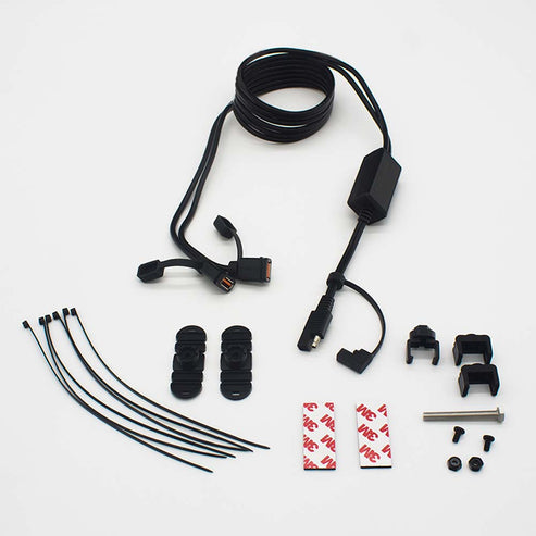 65" SAE to 2 USB Port split Cable with Intelligent Electronics Charging by GloDea