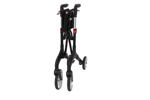 Foldable Wheeled Walker with Adjustable Height, 9-Inch Front and 8-Inch Rear Wheels, 300 lb Capacity by Pursonic