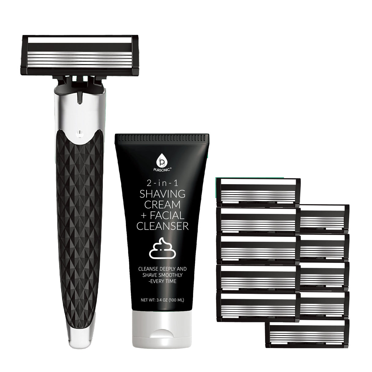 Premium Men’s Shaving Kit with Alloy Metal Handle – Complete Grooming Essentials for a Superior Shave